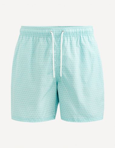 Maillot de bain motifs géométriques - bleu clair