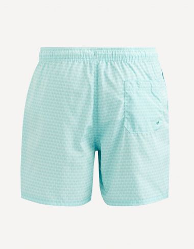 Maillot de bain motifs géométriques - bleu clair