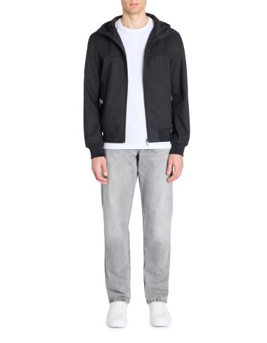 Blouson capuche fixe - noir