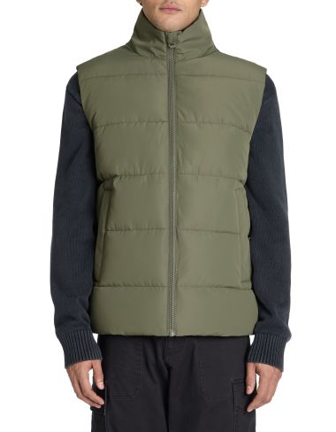 Doudoune sans manches col montant - vert