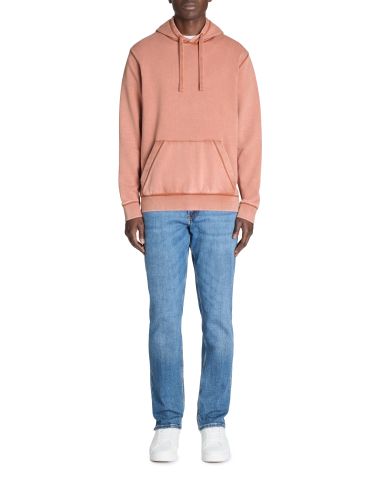 Sweat oversize capuche 100% coton - rouge