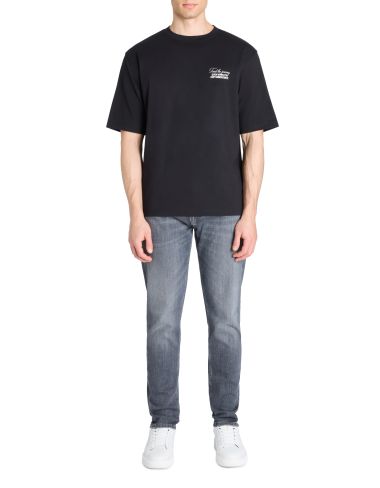 T-shirt oversize col rond 100% coton - noir