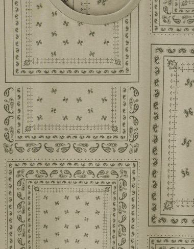 T-shirt boxy col 100% rond imprimé floral - laurier