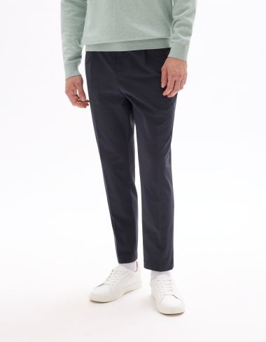 Pantalon 24H seersucker - marine