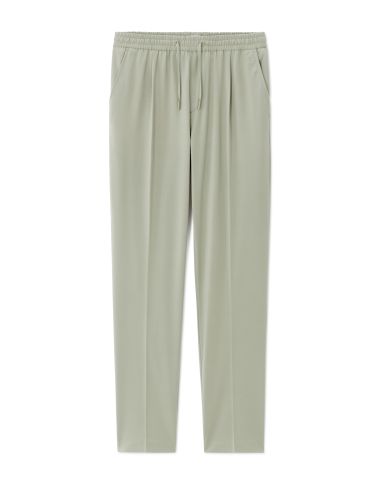 Pantalon 24H straight stretch en toile - sauge
