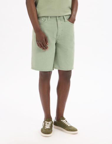 Bermuda en jean 100% coton - vert clair