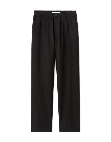 Pantalon straight jacquard - noir