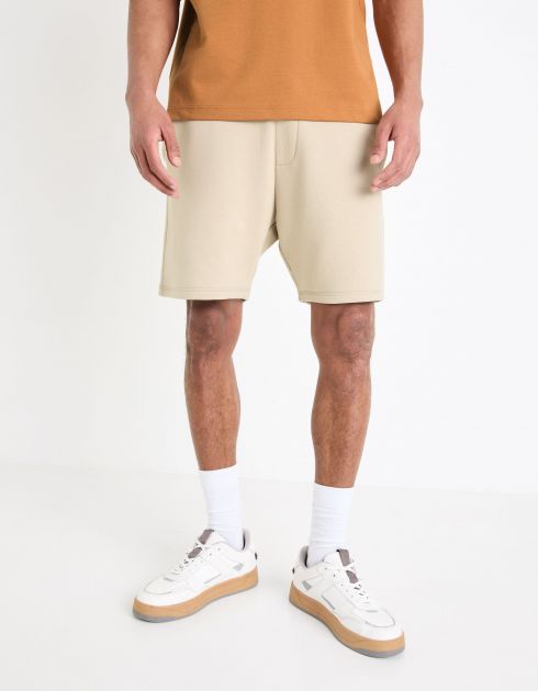 Short en molleton - taupe clair