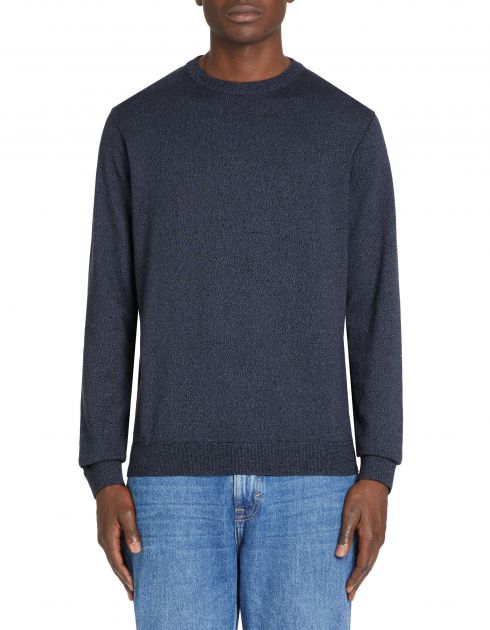 Sweat col rond 100% coton - marine