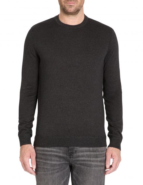 Sweat col rond 100% coton - noir