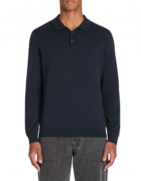 Polo regular en jersey de coton - marine
