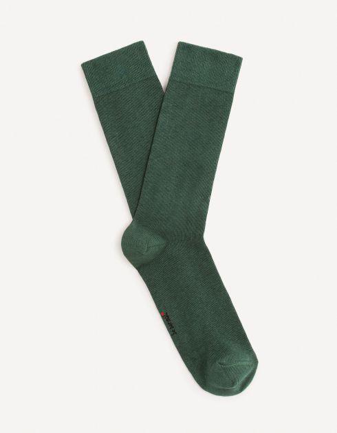 Chaussettes hautes coton - kaki