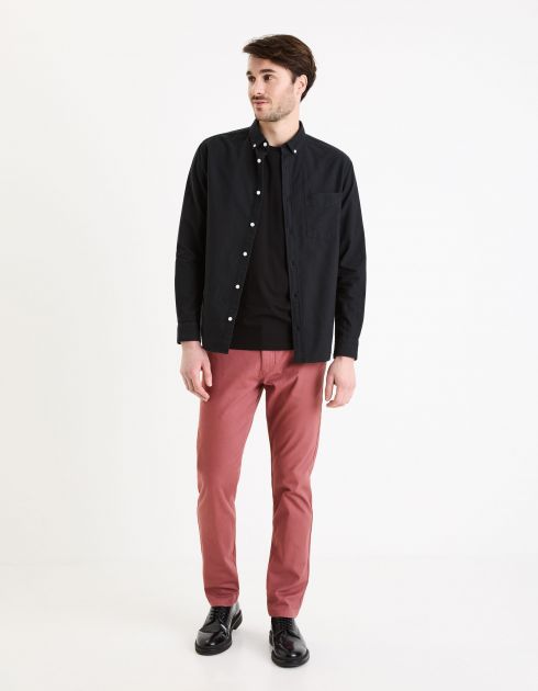 Pantalon chino slim - bordeaux
