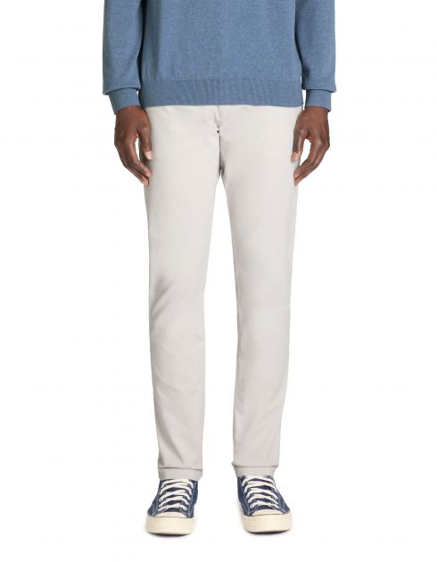 Pantalon chino slim en coton stretch - beige