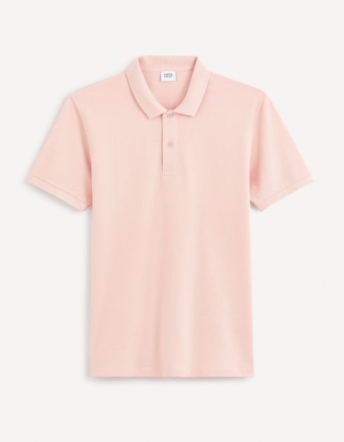 Polo piqué 100% coton - rose clair