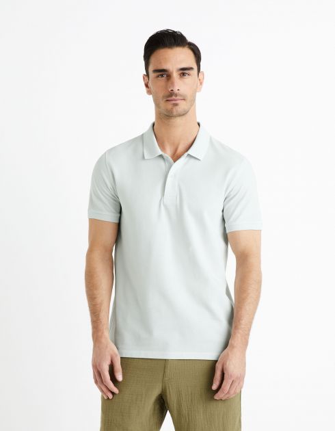 Polo piqué 100% coton - bleu clair