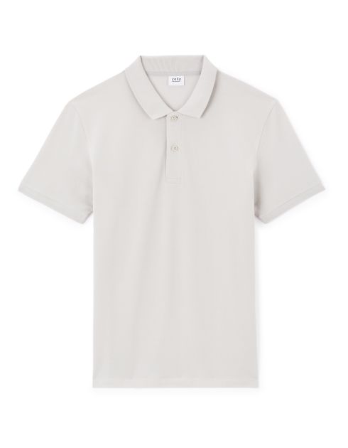 Polo piqué straight 100% coton - gris clair