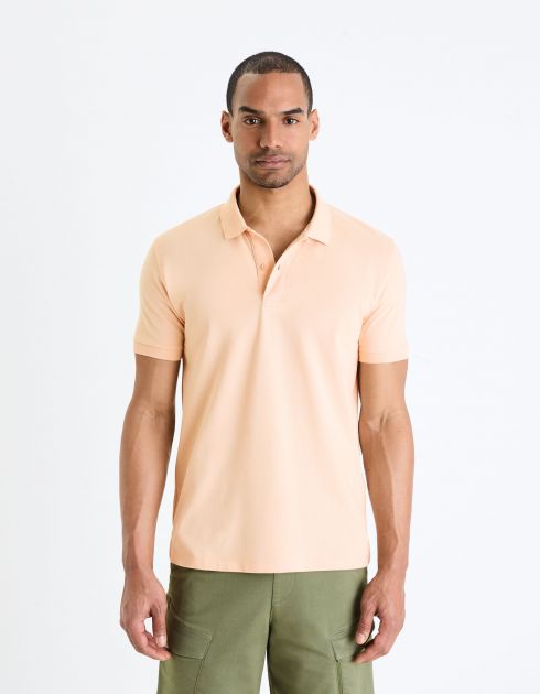 Polo piqué en coton - beige