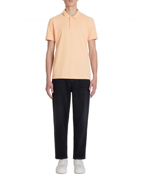 Polo piqué straight en coton - orange