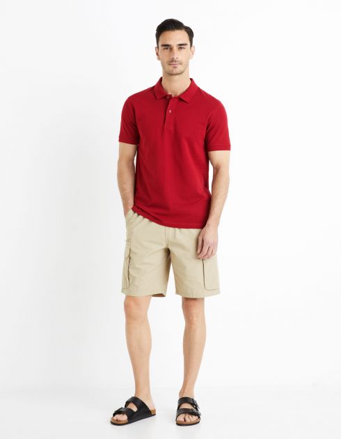 Polo piqué 100% coton - bordeaux