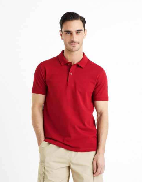 Polo piqué 100% coton - bordeaux