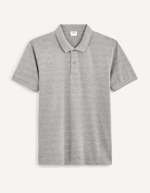 Polo piqué 100% coton - gris