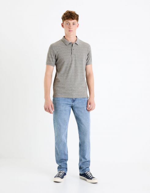 Polo piqué 100% coton - gris