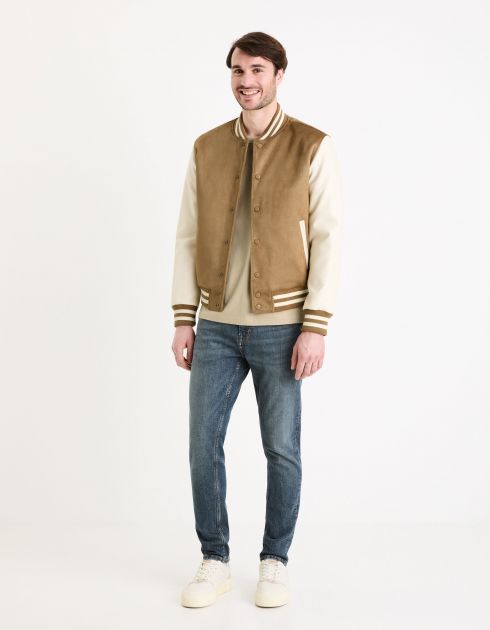 T-shirt boxy 100% coton - taupe