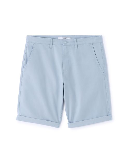 Bermuda chino en coton stretch - bleu clair