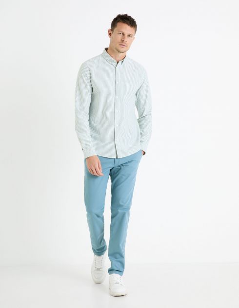 Chemise  regular 100% coton oxford - vert