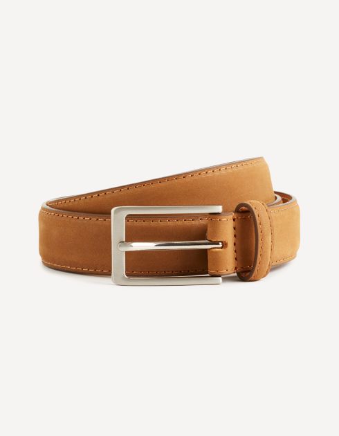 Ceinture cuir suède - beige
