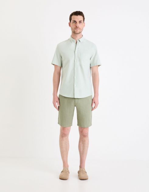 Short 24h 100% lin - vert sauge