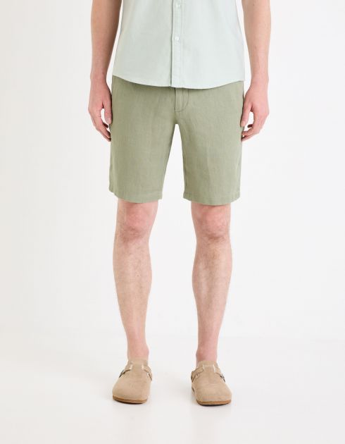 Short 24h 100% lin - vert sauge