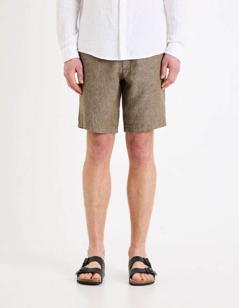 Short 24h 100% lin - marron