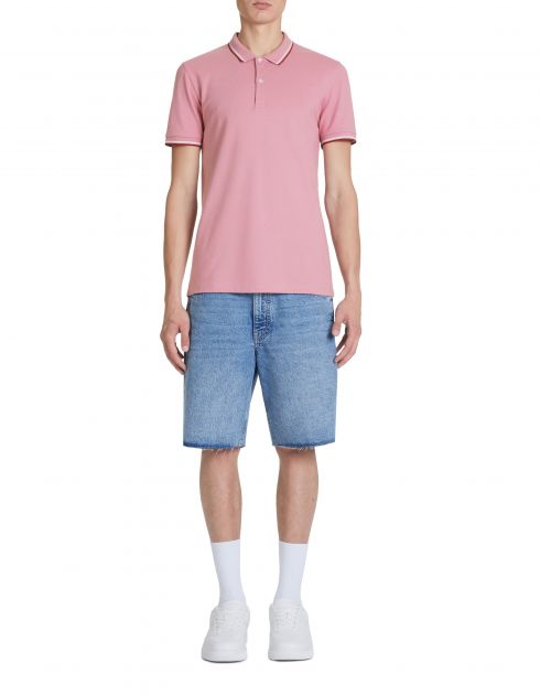 Polo piqué slim en coton stretch - rose