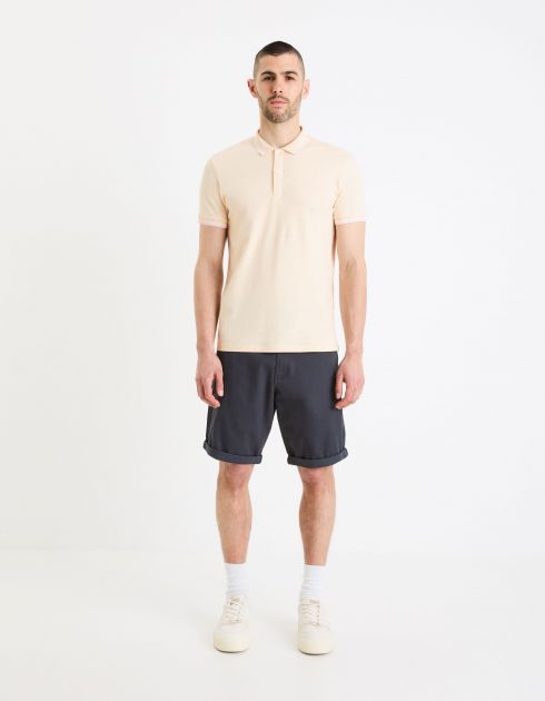 Polo piqué slim - écru