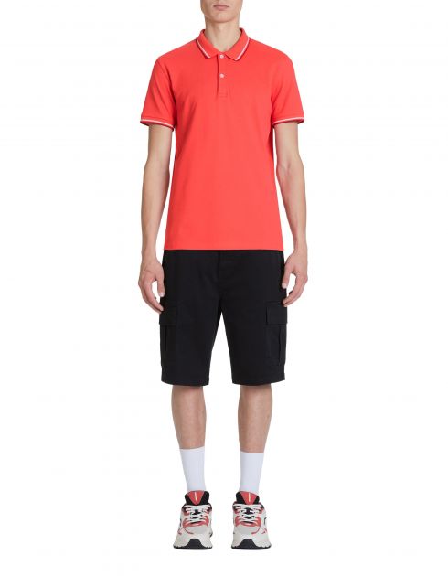 Polo piqué slim en coton stretch - rouge