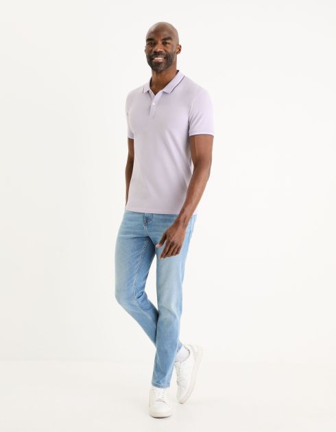 Polo piqué slim - lilas