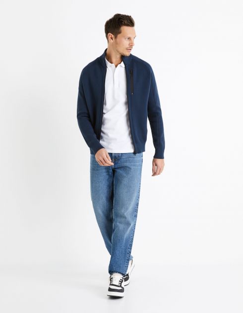 Polo piqué slim - blanc