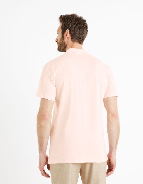 Polo lin mélangé - rose