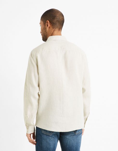 Chemise regular 100% lin - naturel