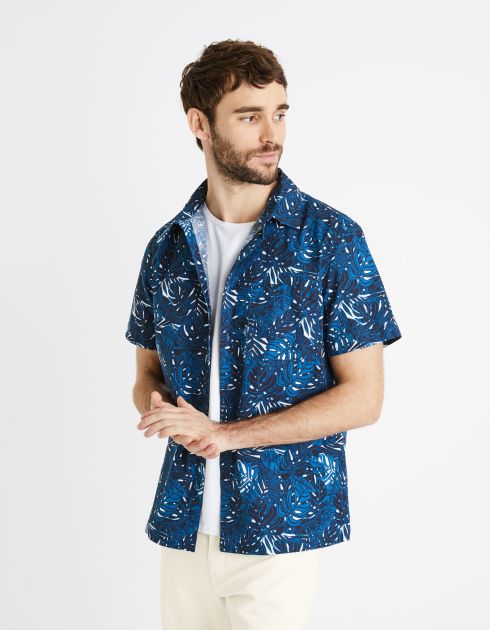 Chemise regular 100% coton - marine