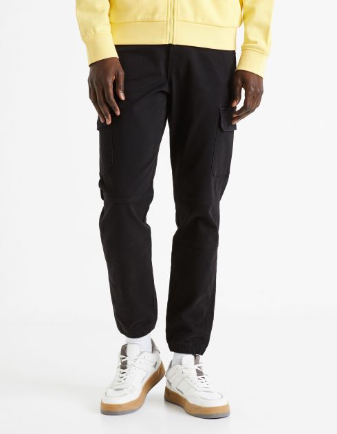Pantalon slim cargo - noir