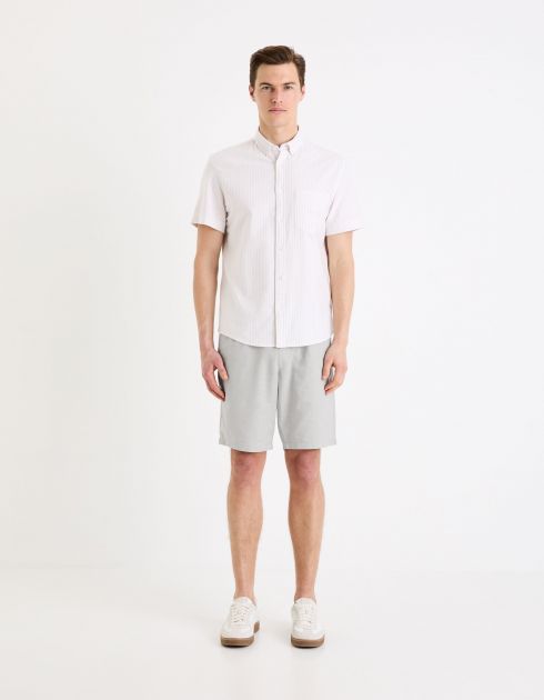 Short en lin mélangé - gris