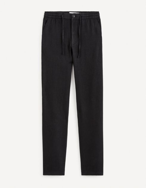 Pantalon 24h 100% lin - noir
