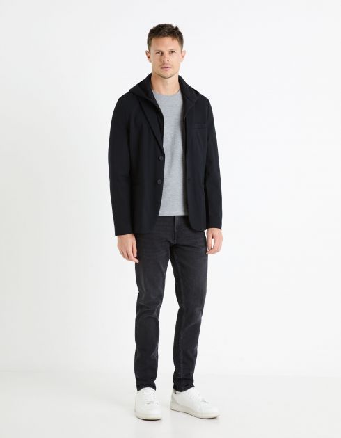 Blazer avec capuche slim - noir