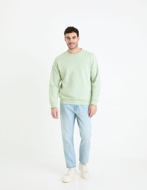 Sweat col rond 100% coton - vert