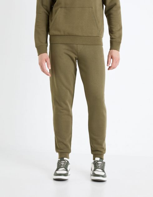Pantalon de jogging 100% coton - kaki