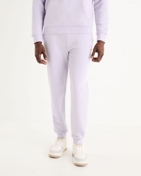 Pantalon de jogging 100% coton - lilas
