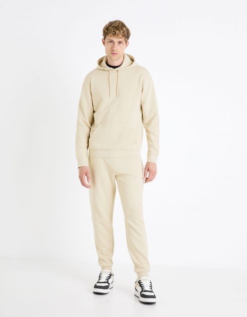 Pantalon de jogging 100% coton - beige